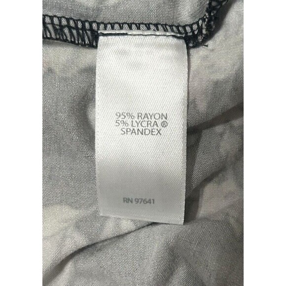 J.Jill Wearever Collection Black Floral Rayon Stretch Sleeveless Dress Womens  M - Picture 8 of 8